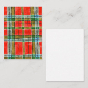 MAC BAIN TARTAN 3.5x2.5 Flachkarte / Vertikal Mitteilungskarte