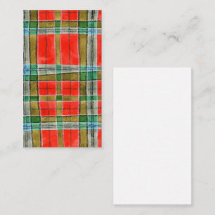 MAC BAIN TARTAN 3,5x2 Flachkarte / Hochformat Mitteilungskarte