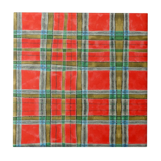 MAC BAIN TARTAN 4,25" Square Keramik Tile Fliese (Vorderseite)