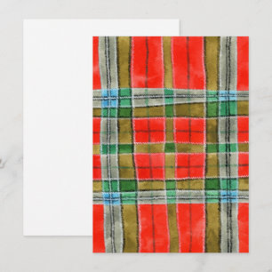 MAC BAIN TARTAN 4,5x6,25 Flachkarte / Hochformat Karte