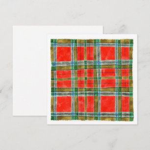 MAC BAIN TARTAN 5,25" Square Flat Card Karte