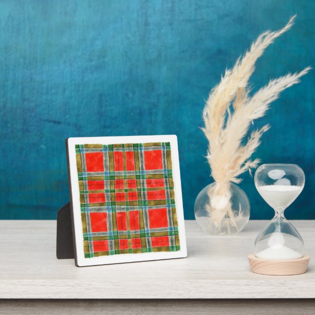 MAC BAIN TARTAN 5,25" Square Plaque + Easel Fotoplatte (InSitu)