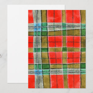 MAC BAIN TARTAN 5,5x7,5 Flachkarte / Hochformat Karte