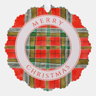 MAC BAIN TARTAN geschweifte Papier-Ornamentkarte Ornament Karte