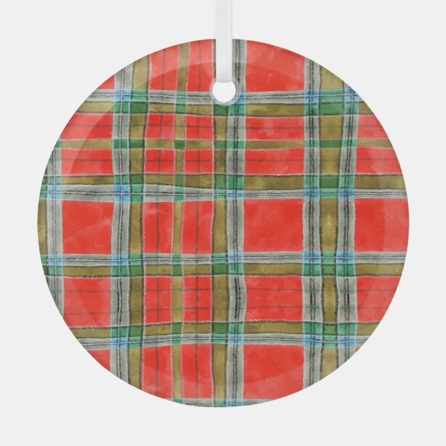 MAC BAIN TARTAN Glaszirkel Ornament (Vorderseite)