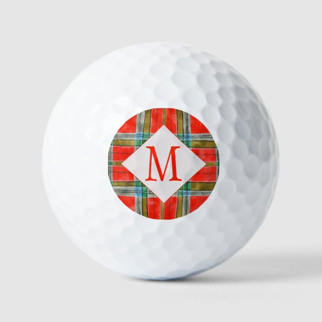 MAC BAIN TARTAN Golf Balls + Initial Golfball (Vorderseite)