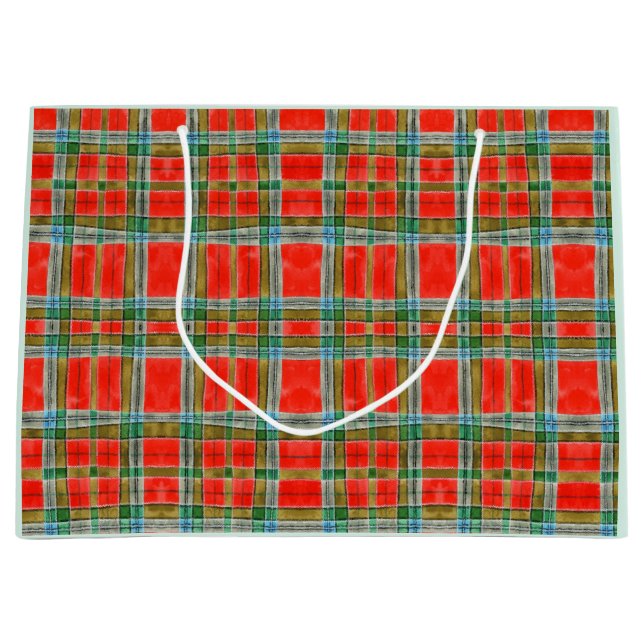 MAC BAIN TARTAN Große Geschenktasche Geschenktüte (Vorderseite)