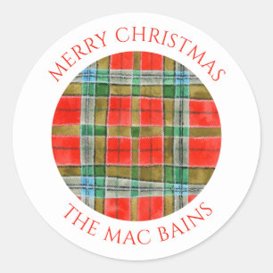 MAC BAIN TARTAN Kleine Umschlag Aufkleber