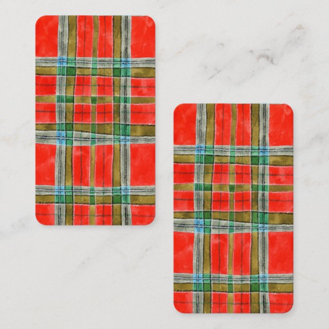 MAC BAIN TARTAN Lesezeichen - 3,5 x 2 Karte (Vorne/Hinten)