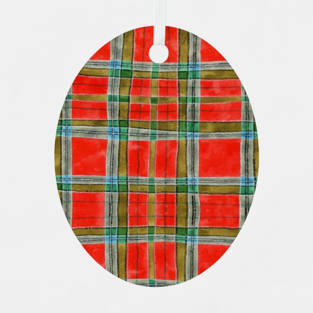 MAC BAIN TARTAN Metal Oval Ornament (Vorderseite)
