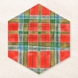 MAC BAIN TARTAN Pointy Hexagon Paper Untersetzer