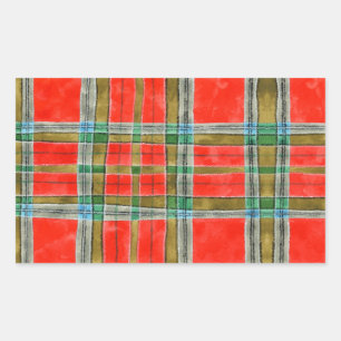 MAC BAIN TARTAN Rectangle Stickers
