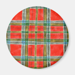 MAC BAIN TARTAN Round Magnet