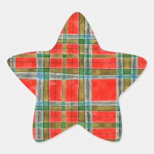 MAC BAIN TARTAN Star Stickers