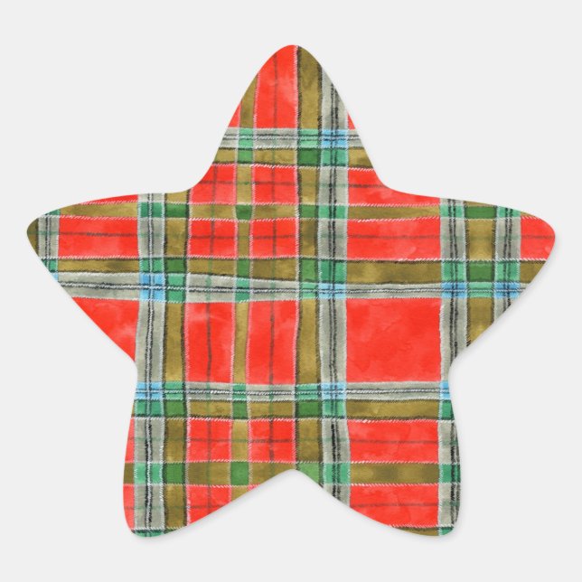 MAC BAIN TARTAN Star Stickers (Vorderseite)