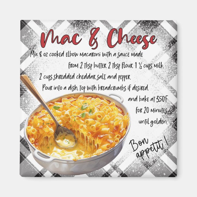 Mac & Cheese Rezept Magnet (Vorne)