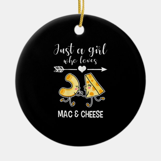 Mac & Cheese Shirt Funny Mac und Käse Lover Gesche Keramik Ornament (Vorne)