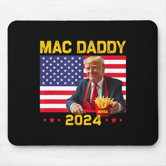 Mac Daddy Funny Trump Making Fries Mega Donald Tru Mousepad (Vorne)
