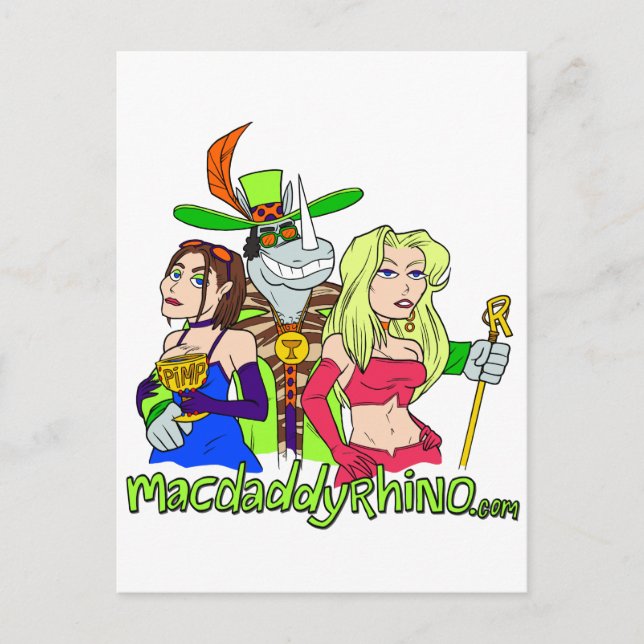 Mac Daddy Rhino Postkarte (Vorderseite)