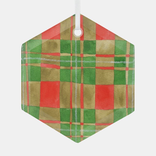MAC GREGOR TARTAN Glas Hexagon Ornament (Vorderseite)