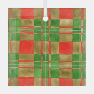 MAC GREGOR TARTAN Glas Quadrat Ornament Ornament Aus Glas