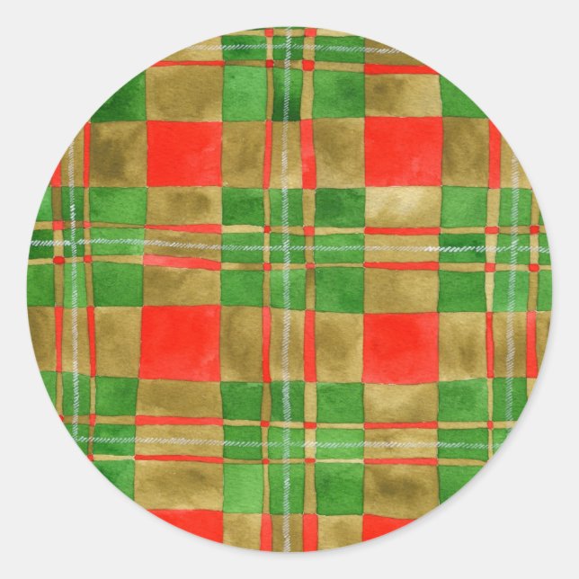 MAC GREGOR TARTAN Große Round Stickers (Vorderseite)