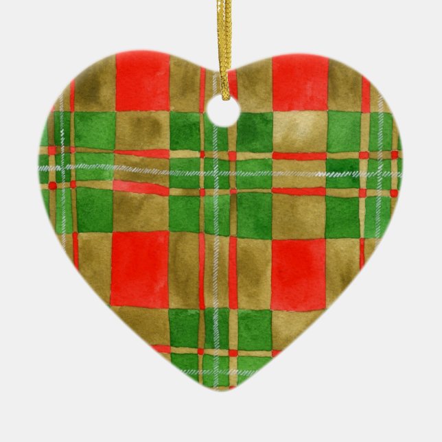 MAC GREGOR TARTAN Keramik Herzstück Ornament (Vorne)