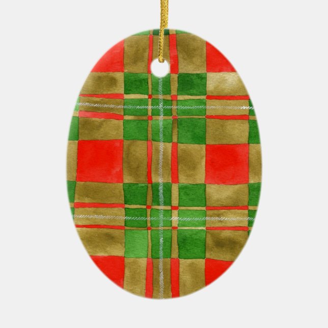 MAC GREGOR TARTAN Keramik Oval Ornament (Vorne)