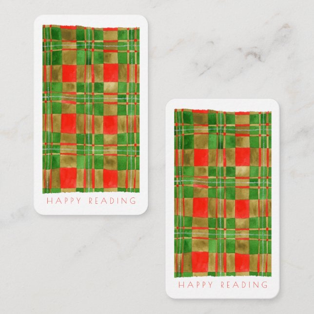 MAC GREGOR TARTAN-Lesezeichen - 3.5x2-Karte + Text Mitteilungskarte (Vorne/Hinten)