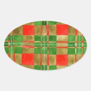 MAC GREGOR TARTAN Oval Stickers