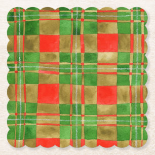 MAC GREGOR TARTAN Scalloped Square Paper Untersetz Untersetzer