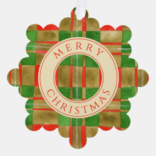 MAC GREGOR TARTAN Schneeklocken Papier Weihnachtsb Ornament Karte