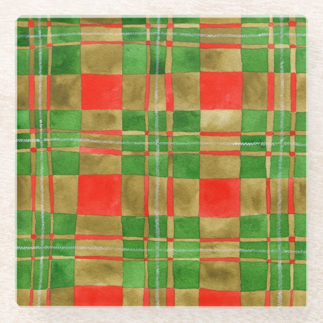 MAC GREGOR TARTAN Square Glass Untersetzer (Vorderseite)