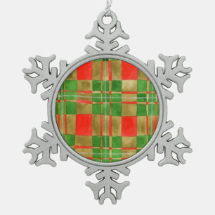 MAC GREGOR TARTAN Zinnschneeflocken-Ornament Schneeflocken Zinn-Ornament