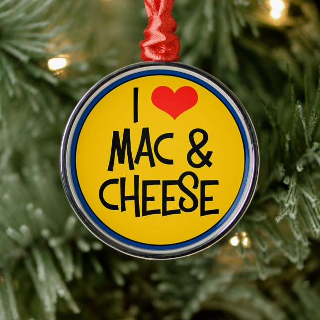 Mac n Cheese Magnet Ornament Aus Metall (Baum)