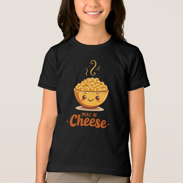Mac N Cheese Niedlich Bowl Tri-Blend Shirt (Vorderseite)