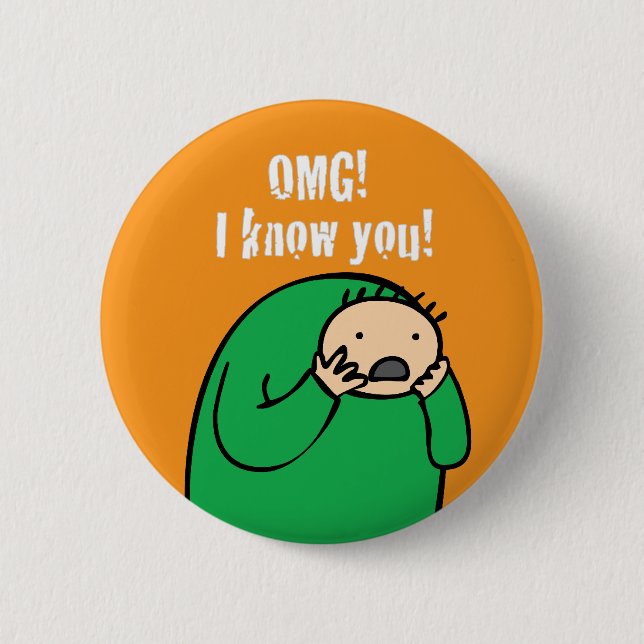 Mac OMG! Knopf (orange) Button (Vorderseite)