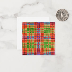 MAC RAE TARTAN 2,5" Square Flat Card Mitteilungskarte