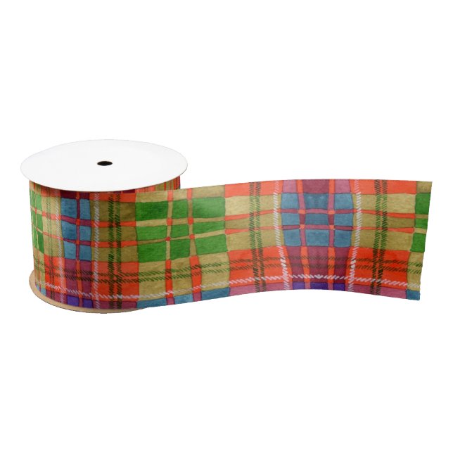 MAC RAE TARTAN 3" breites Satinband (Spule)