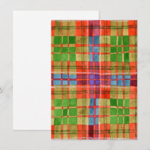 MAC RAE TARTAN 4.5x6.25 Flachkarte / Vertikal Karte