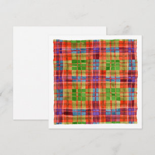 MAC RAE TARTAN 5,25" Quadratische flache Karte II