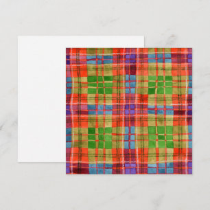 MAC RAE TARTAN 5,25" Square Flat Card Karte