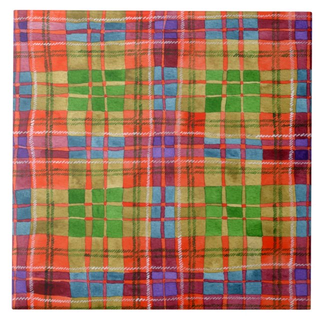 MAC RAE TARTAN 6" Square Keramik Tile Fliese (Vorderseite)