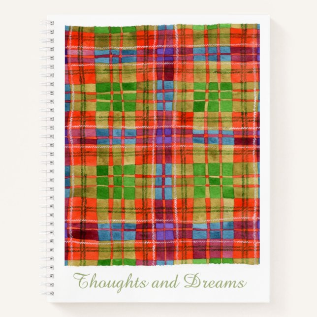 MAC RAE TARTAN 8.5x11 Spiral-Notebook Notizbuch (Vorderseite)