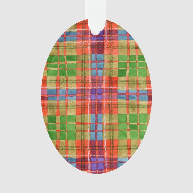 MAC RAE TARTAN Akrylovale Ornamente (Vorderseite)