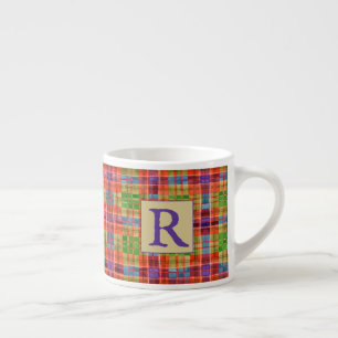 MAC RAE TARTAN Espresso Cup + Initial Espressotasse