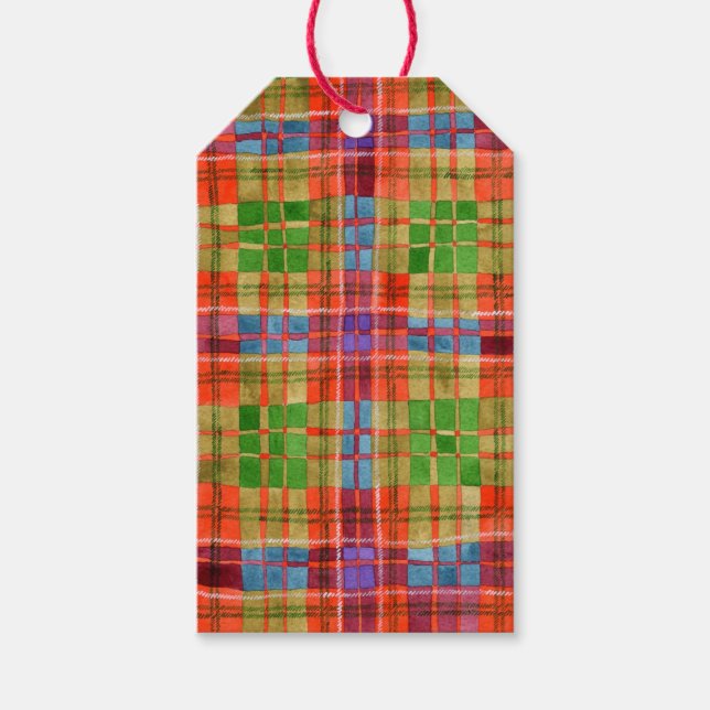 MAC RAE TARTAN Geschenktasten Geschenkanhänger (Vorderseite)