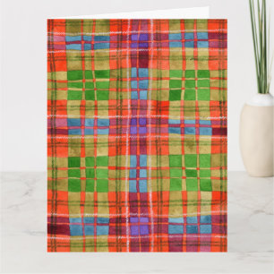 MAC RAE TARTAN Grußkarte groß Karte