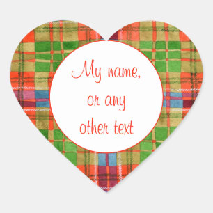 MAC RAE TARTAN Herz Matt Sticker