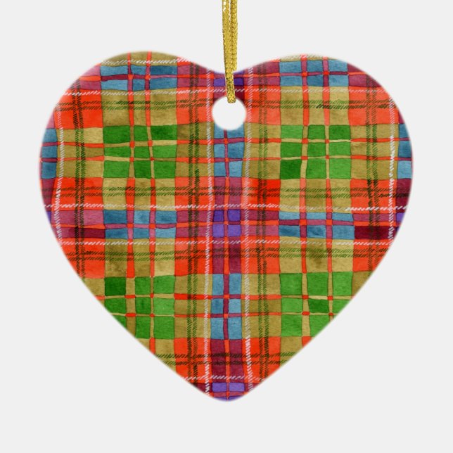 MAC RAE TARTAN Keramik Herzstück Keramik Ornament (Vorne)